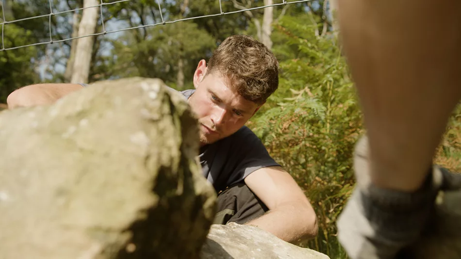 National Trust volunteer working at Borrowdale